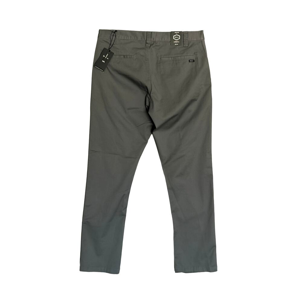RVCA Week-End Pant Men's 36"x32" Straight Fit Stretch Fabric Smoke Gray NWT - Picture 4 of 13